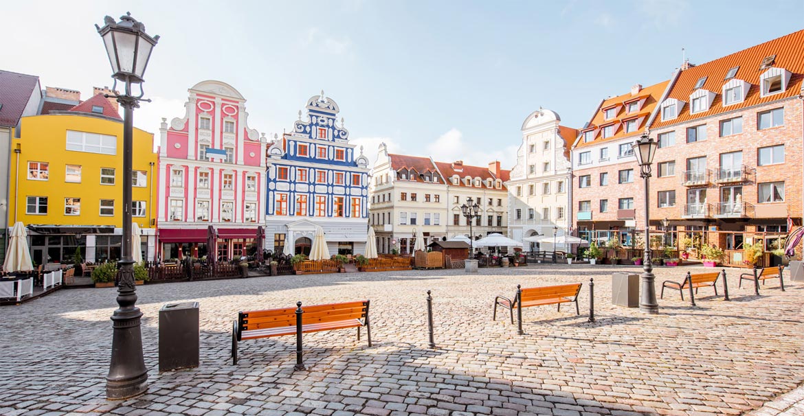 Widok na Rynek w Szczecinie